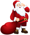 Santa Claus with Bag PNG Clipart Image