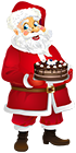 Santa Claus with Cake PNG Clipart