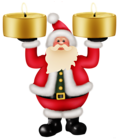 Santa Claus with Candles PNG Clipat
