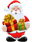 Santa Claus with Gifts PNG Clipart Image