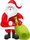 Santa Claus with Green Bag PNG Clipart