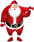 Santa Claus with Sack PNG Transparent Clipart 
