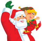 Santa and Elf PNG Clipart