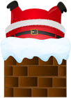 Santa in Chimney PNG Clipart