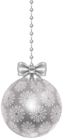 Silver Christmas Ball Transparent PNG Clip Art