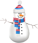 Snowman Hat and Scarf Transparent Clip Art Image