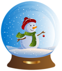 Snowman Snowglobe Transparent PNG Clip Art Image
