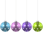 Starry Christmas Balls Set PNG Clipart