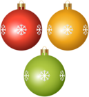 Three Christmas Balls PNG Clipart