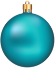 Transparent Blue Christmas Ball PNG Ornament Clipart