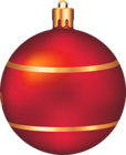 Transparent Christmas Ball Red and Gold