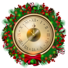 Transparent Christmas Clock PNG Clipartt