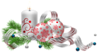 Transparent Christmas Decoration with Candles PNG Picture