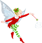 Transparent Christmas Elf Girl PNG Clipart
