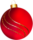 Transparent Christmas Large Red Ornament Clipart