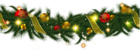 Transparent Christmas Pine Garland with Lights Clipart