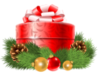 Transparent Christmas Red Gift Decor PNG Clipart