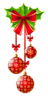 Transparent Christmas Red Ornaments with Bow