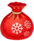Transparent Christmas Red Santa Bag PNG Clipart