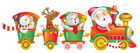 Transparent Christmas Santa Train PNG Clipart