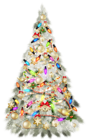 Transparent Christmas Silver Deco Tree Clipart