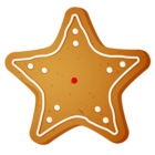 Transparent Christmas Star Cookie PNG Clipart
