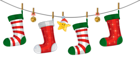 Transparent Christmas Stockings Decoration PNG Clipart 