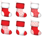 Transparent Christmas Stokings Collection PNG Clipart