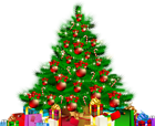 Transparent Christmas Tree and Giftss PNG Clipart