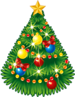 Transparent Christmas Tree with Star PNG Clipart