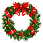 Transparent Christmas Wreath PNG Clipart