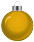Transparent Christmas Yellow Ornament Clipart