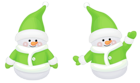 Transparent Cute Green Santa Claus Decor Clipart