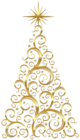 Transparent Gold Deco Christmas Tree Clipart | Gallery Yopriceville ...