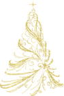 Transparent Golden Decorative Christmas Tree PNG Clipart