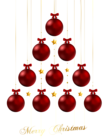 Transparent Merry Christmas Red Ornaments