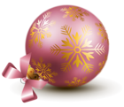 Transparent Pink Christmas Ball Ornaments Clipart