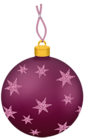 Transparent Red Christmas Ball with Stars Ornament