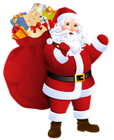 Transparent Santa Claus with Bag of Gifts