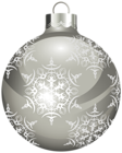 Transparent Silver Christmas Ball Clipart