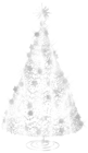 Transparent Silver Decorative Christmas Tree PNG Clipart