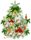 Transparent Snowy Christmas Tree with 