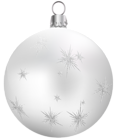 Transparent White Christmas Ball PNG Clipart