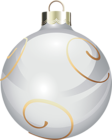 Transparent White Christmas Ball PNG Picture