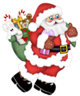 Walking Santa Claus PNG Clipart