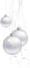 White Christmas Balls PNG Clip Art