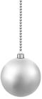 White Christmas Hanging Ball PNG Clipart Image