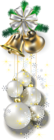 White Transparent Christmas Balls PNG Picture