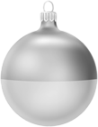 Xmas Silver Ball Ornament PNG Clipart