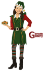 Girl Christmas Elf Painting PNG Clipart